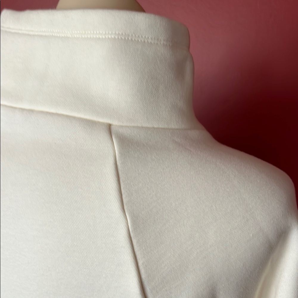 Like new Fabletics Cream High-Neck Sweatshirt - Picture 9 of 11